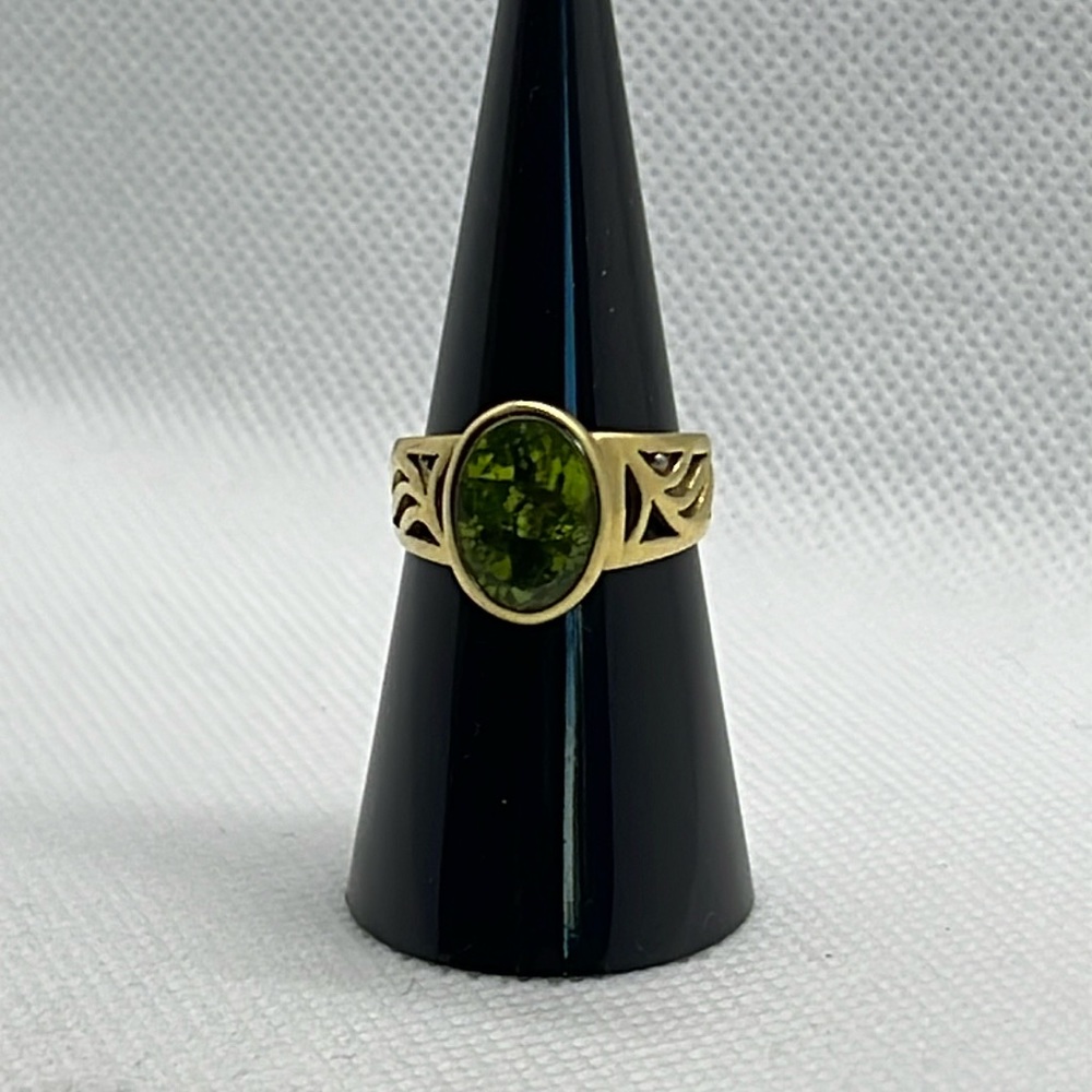 Peridot and Gold Vermeil Ring